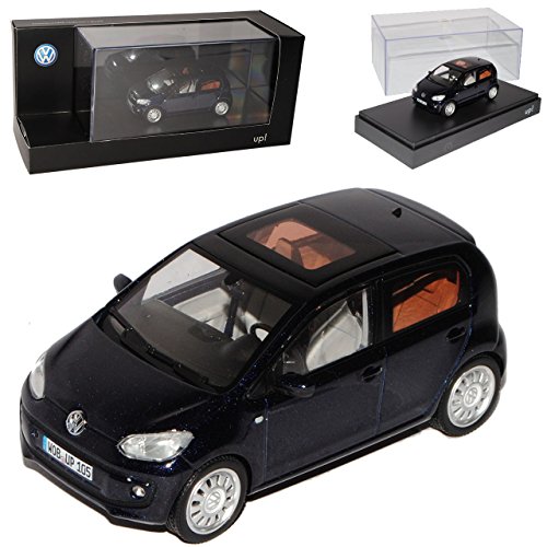 Schuco Volkwagen Up! Dunkel Blau 5 Türer Ab 2011 1/43 Modell Auto mit individiuellem Wunschkennzeichen von Schuco