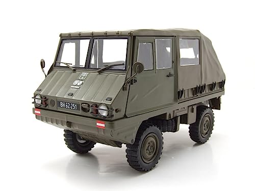 Schuco kompatibel mit Steyr Puch Haflinger ÖBH Militär Oliv grün Modellauto 1:18 von Schuco