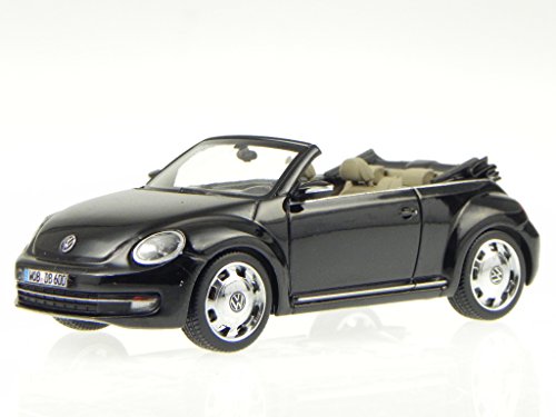 VW Beetle Cabrio schwarz deep black perleffekt Modellauto Schuco 1:43 von Schuco