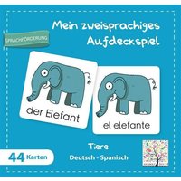 Mein zweisprachiges Aufdeckspiel, Tiere Deutsch-Spanisch (Kinderspiel) von Schulbuchverlag Anadolu GmbH