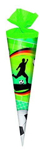 Schultüte / Zuckertüte / Länge: 35cm / rund / "Fußball" von Schultüte