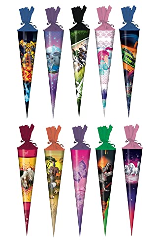 10x Schultüte / Zuckertüte / 25cm / rund 10x Schultüte / Zuckertüte / 25cm / rund von Schultüten