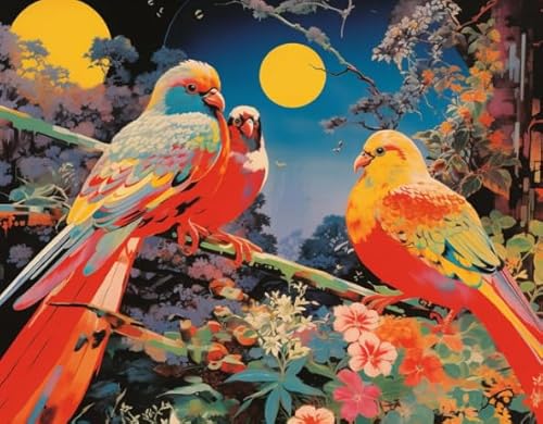 1000 Stück Puzzle，Animal Birds Posters - Puzzle Art Picture - Buntes - Lernspielzeug Für Kinder - Ältere Menschen Gedächtnis Kognitionsspiele Xs486Zp von Schwagebo