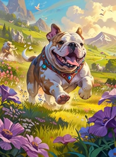 1000 Stück Puzzle - Animal Bulldogs Poster - Buntes Kunst Puzzles - Elderly Gedächtnis-Kognitions-Spiele - Erwachsene Challenge Game - Wand Kunst Dekoration - Px532Qz von Schwagebo