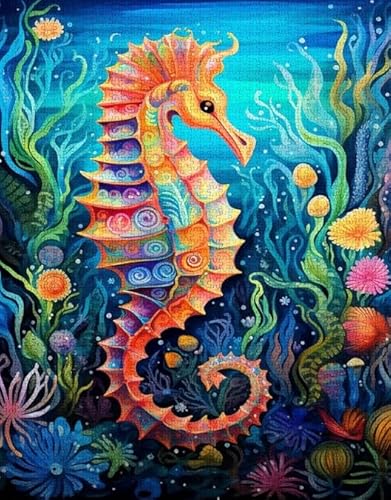 1000 Stück Puzzle - Ocean Animals Art Poster - Lernspielzeug Für Kinder - Colorful Puzzle - Familie Dekompression Spiel Erwachsene Alzheimer Xs243Zp von Schwagebo