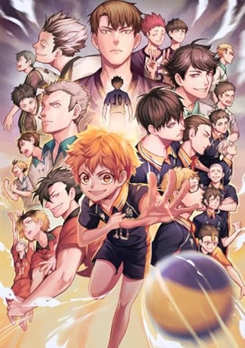 Japanese Animes Haikyuu Colourful Poster,Puzzles 1000 Stück, Fun Adult Challenges Puzzle Toys,Lernspielzeug Für Kinder Pw342Wa von Schwagebo