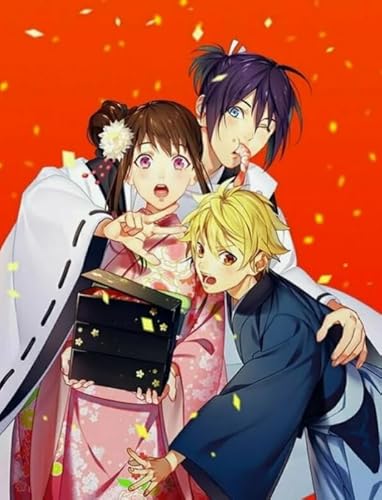 Japanese Animes Noragami Poster,Puzzle 1000 Stück,Colourful,Lernspielzeug Für Kinder,Irregular Puzzle,Erwachsene Stressabbau Spiel Kunst Bild Pw63Wa von Schwagebo