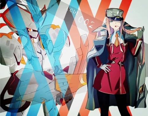 Puzzle 1000 Stück,Japanese Animes Franxx Poster Picture,Colourful Puzzle,Lernspielzeug Für Kinder,Erwachsene Stressabbau Spiel Kunst Bild Pw57Wa von Schwagebo