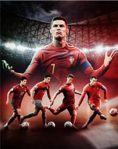 Puzzle 1000 Stück - Portugal Soccer Player 7 - Red Art Jigsaw Puzzle - Football Lovers Educational Spielzeugs Posters TR192KS von Schwagebo