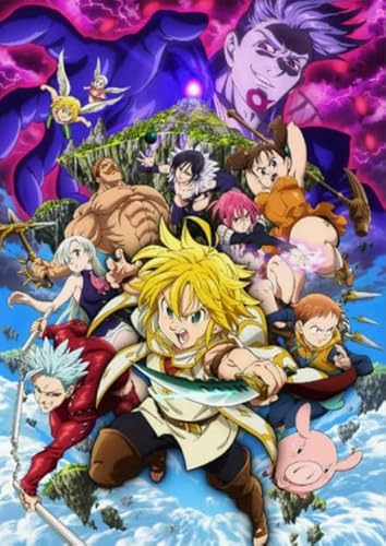 Puzzles 1000 Stück,Japanese Animes Sevenss Deadlys Sinss Meliodas,Colourful Art Puzzles,Lernspielzeug Für Kinder,Erwachsene Challenge Game Pw69Wa von Schwagebo