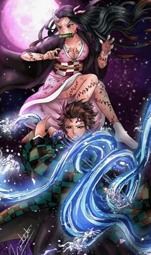 Schwagebo 1000 Stück Hölzerne Japanische Anime Kimetsu No Yaiba Poster Für Erwachsene Familie Lernspielzeug Qp393Ws von Schwagebo