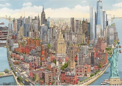 Schwagebo Holzpuzzle 1000 New York Cityscape Bilder Für Erwachsene Lernspielzeug Puzzles Xy665Qw von Schwagebo