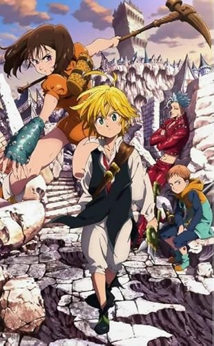 Schwagebo Holzpuzzle 1000 Stück Meliodas Japanische Klassische Abenteuer Anime Poster Für Erwachsene Kinder Spiele Lernspielzeug Mw55Pa von Schwagebo