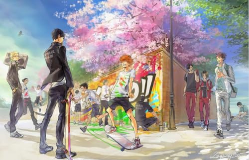 Schwagebo Japansk Anime Haikyuu!!!! Posterpuzzle 1000 Teile Holzpuzzle Erwachsene Kinder Lernspiel Gi43Kq von Schwagebo