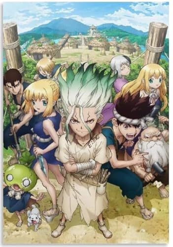 Schwagebo Jigsaw 1000 Pieces Puzzle Japanisch Anime Dr. Stone Poster Für Erwachsene Kinder Stressabbau Spielzeug Hf166Mw von Schwagebo