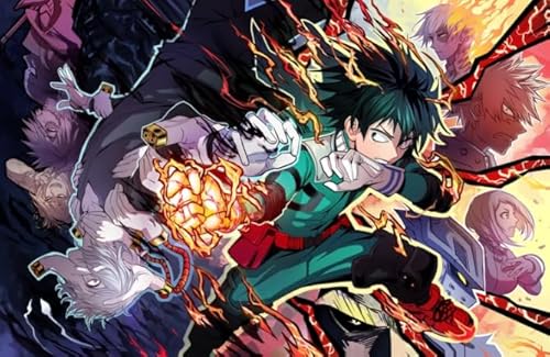 Schwagebo Jigsaw Puzzle 1000 Stück Anime Charakter Midoriya Poster Aus Holz Buntes Geschicklichkeitsspiel Für Die Ganze Familie Erwachsene Bq198Cz von Schwagebo