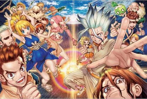 Schwagebo Jigsaw Puzzle 1000 Teile Japanese Anime Dr.Stone Poster for Fun Adult Wooden Puzzle Toy Vf17Np von Schwagebo