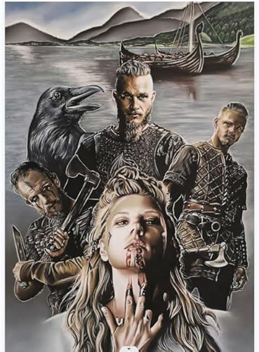 Schwagebo Puzzle 1000 Stück Vikings Movie Poster Holzdekompressionsspiel für Erwachsenenspielzeug GS171LA von Schwagebo