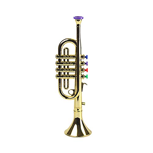 Schwamm Kinder Plastik Trompete mit 3 Farbigen Tasten für FrüHe Entwicklung Musik PäDagogik Spielzeug von Schwamm