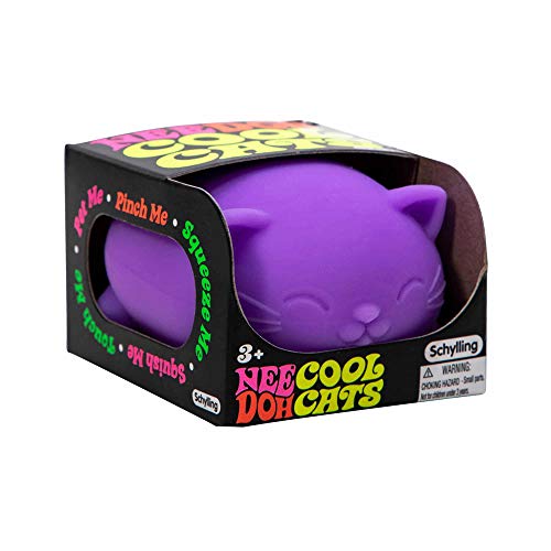 Schylling NeeDoh Cool Cats The Groovy Glob! Squishy, Squeezy, Stretchy Stressbälle, verschiedene Farben, 3 Stück von Schylling