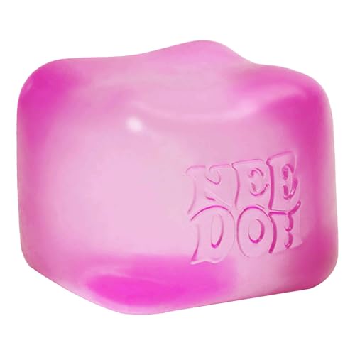 Schylling NeeDoh Nice Cube sensorisches Quetschspielzeug mit Super Solid Squish - 5,7 cm Würfel - Rosa von Schylling