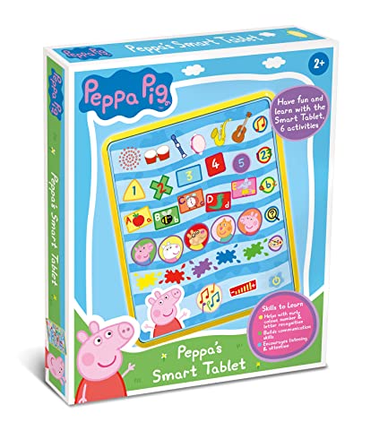 Peppa Pig PP04 Peppa's Smart Tablet Spielzeug für Kinder – interaktives Lernen & Entwicklung des Kindes, Farben, Zahlen- und Buchstabenerkennung, Kommunikationsfähigkeiten, – verfügt über 6 lustige von Science Mad