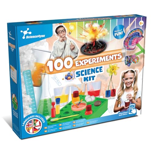 Science4you 100 Wissenschafts Experimente für Kinder - Viel Spaß mit diesem Educational Experimentierkasten Kit, Lernen Physik, Chemie, Geologie, Lernspielzeug, Geschenke für Jungen & Mädchen 8 9 10+ von Science4you