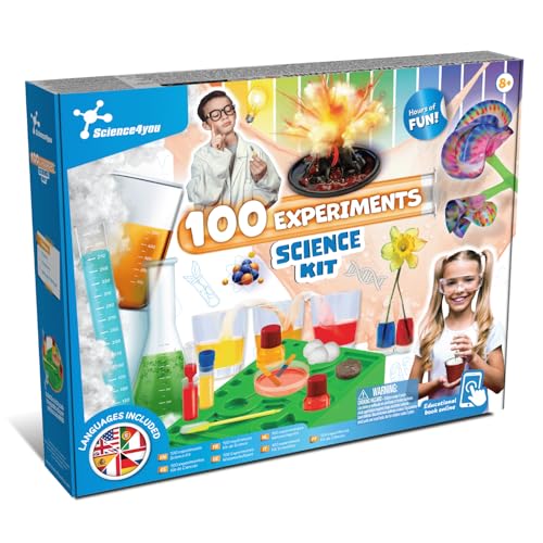 Science4you 100 Wissenschafts Experimente für Kinder - Viel Spaß mit diesem Educational Experimentierkasten Kit, Lernen Physik, Chemie, Geologie, Lernspielzeug, Geschenke für Jungen & Mädchen 8 9 10+ von Science4you