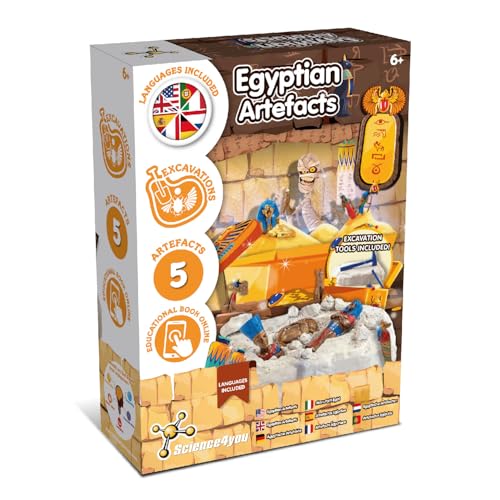 Science4you Ägypten Ausgrabungsset – Erfahren Sie Mehr über das Alte Ägypten mit Diesem Grabungsset, 5 ägyptischen Statuen, ein Archäologie-Geschenk für Machen und Jungen 6 7 8 9+ von Science4you