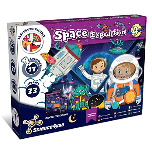 Science4you Abenteuer im Weltraumlabor fur Kinder 4+ - Experimentierkasten, 17 Aktivitaten: Sonnensystem Modell, Planenten Mobile und Rakete Spielzeug - Astronomie Geschenke, Basteln ab 4 5 6+ Jahre von Science4you