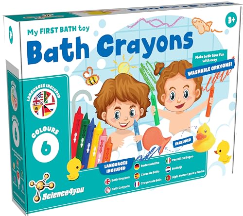 Science4you Bademalstifte für Kinder, Bademalfarbe für Kinder, um das Duscherlebnis Lustiger und Bunter zu Machen, Kreatives Badespielzeug, Kunst & Handwerksgeschenk für Mädchen & Jungen 3 4 5 6+ von Science4you