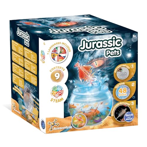 Science4you Jurassische Haustiere - Urzeitkrebse Züchten Set für Kinder mit Artemia Salzkreb (Familie der Triops) Aqua Kreaturen, Spielzeug, Spiele, Geschenke für Jungen und Mädchen ab 5+ Jahre von Science4you