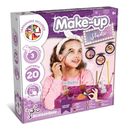 Science4you Makeup-Set für Mädchen ab 8 Jahren - Schminke Dich selbst mit diesem Prinzessinnenspielzeug, finde die Schönheit in diesem Bastelset für Kinder ab 8 9 10 11 Jahren von Science4you