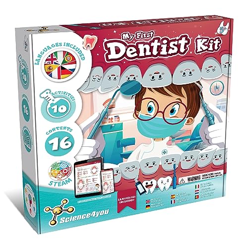 Science4you Mein Erstes Zahnarzt Spielzeug für Kinder 6+ Jahre - Arztkoffer für Kinder ab 5+ Jahre mit Zahnarzt Set mit 10 Aktivitäten, Lernspielzeug Geschenke für Mädchen & Jungen 4 5 6+ Jahre von Science4you