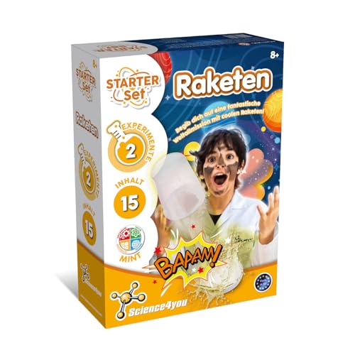 Science4you Raketenwerfer für Kinder – Rakete Bausatz mit 2 Experimente für Kinder: Bottle Rocket - Raketen Spielzeug, Draußen spielzeug und Geschenk Gartenspiele für Jungen & Mädchen ab 7 8 9+ Jahre von Science4you