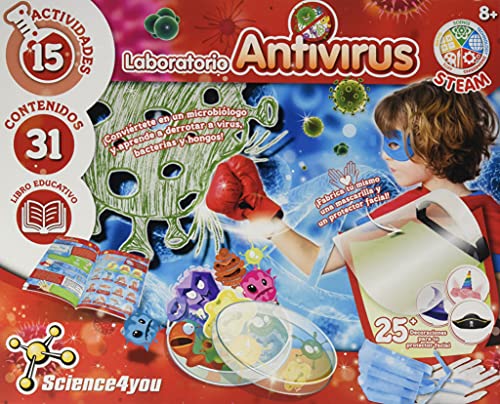 Science4you SY-80002818 Science4you-Laboratorium Antiviren für 8 Jahre-Serie Science, bunt von Science4you