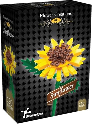 Science4you Sonnenblumen-Baukasten für Erwachsene – Haben Sie Spaß beim Bauen von Sonnenblumen, Bauen Sie künstliche Blumen, Gebäude, Modellieren & Hobby Geschenk für Erwachsene & Kinder von Science4you