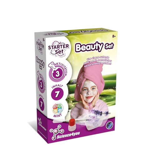 Science4you Starter Kit Beauty für Kinder ab 8 Jahren - 3 Experimente Aktivitäten und Experimente, Mini-Beauty-Labor, Experimentierkasten Geschenke, Lernspielzeug für Mädchen und Jungen 7 8 9+ Jahre von Science4you