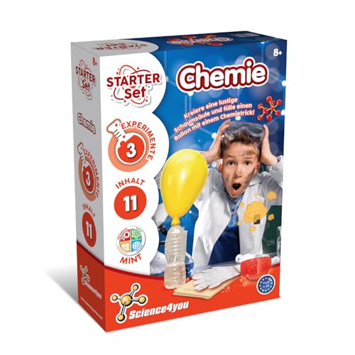 Science4you Starterkit Chemie Wissenschaft Experimente für Kinder - Viel Spaß mit diesem Educational Experimentierkasten Kit, Lernen Chemie, Lernspielzeug, Geschenke für Jungen & Mädchen Alter 7 8 9+ von Science4you