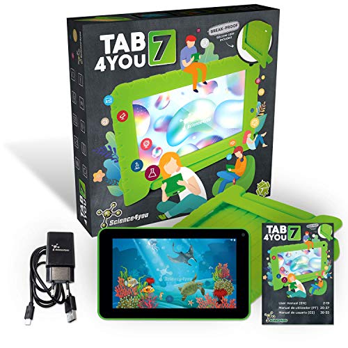 Science4you - Tab4you, Die Kindertafel für Kinder mit WiFi - Beinhaltet eine Fotokamera für Kinder - Android Tablet mit 7-Zoll-Fall, technologische Geschenke für Kinder ab 8 Jahren von Science4you