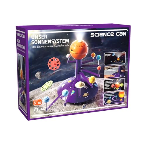 ScienceCan Drehbares 3D - Sonnensystem mit Projektor und Sprachausgabe (Deutsch / Englisch) - ab 6 Jahre - MINT / STEAM - 1204732021de0001 von ScienceCan