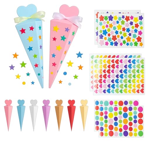 Scinzene 35 Stück Schultüte Jungen Mädchen Mit 7 Stück Aufkleber, Schultüte Klein, Kleine Schultüte, Kleine Zuckertüten, Mini Schultüte, Geschwister Schultüte, Für Schokolade Party Bonbons Kekse Scinzene 35 Stück Schultüte Jungen Mädchen Mit 7 Stück Aufkleber, Schultüte Klein, Kleine Schultüte, Kleine Zuckertüten, Mini Schultüte, Geschwister Schultüte, Für Schokolade Party Bonbons Kekse von Scinzene