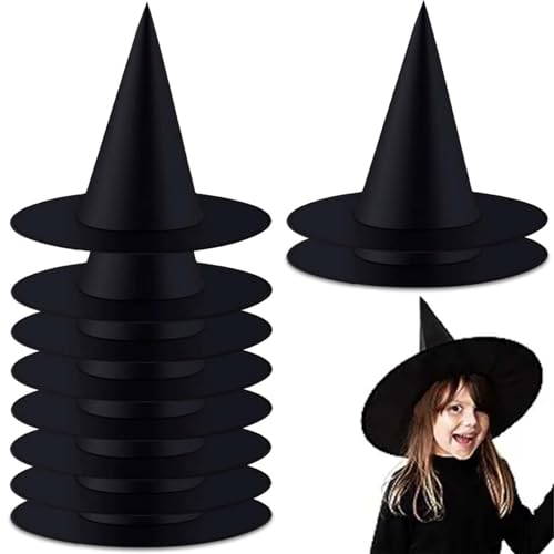 10 Stück Hexenhut, Hexenhut Kinder, Hexenhut Damen, Hexenkessel Groß, Hexen Deko, Hexen Zubehör, Hexenhut Deko, Hexen Hut, Zauberhut Für Kinder, Witch Hat, Hexenhüte, Zauberhut, Halloween Party von Scinzene