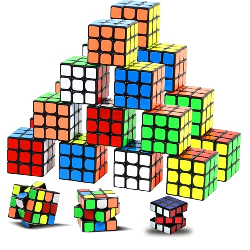 Mini Zauberwürfel 25 Stück 3 * 3 * 3cm Mitgebsel Kindergeburtstag Gastgeschenke, Zauberwürfel, Rubiks Cube, Zauberwürfel Original, Cube, Cubidi von Scinzene