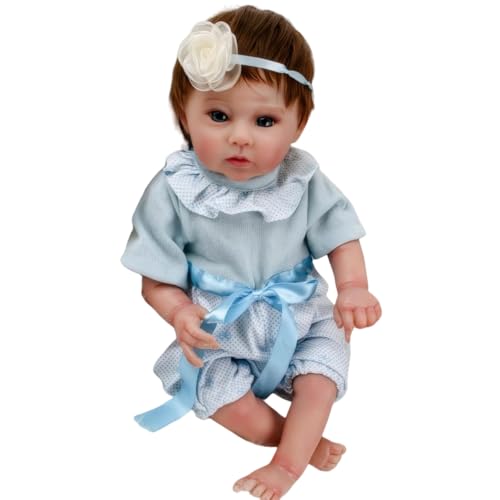 Scnbom 20zoll 50cm Reborn Babys vollsilikon mädchen wie echtes Puppen Toddler lebensechte babypuppen Junge von Scnbom