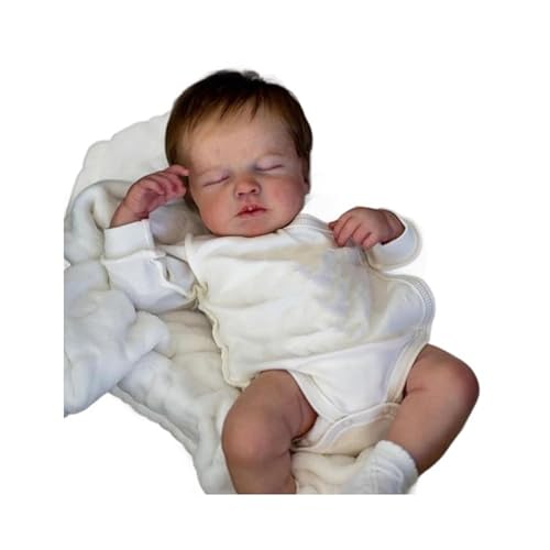 Scnbom Puppen Reborn Babys silikon Madchen lebensechte babypuppen wie echtes Toddler Junge Augen offen 20zoll 50cm von Scnbom