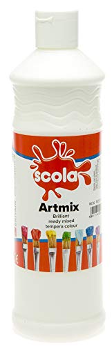 Scola Artmix Posterfarbe, 600 ml, weiß von Scola