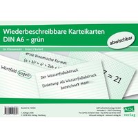 Wiederbeschreibbare Karteikarten DIN A6 - grün von Scolix in der AAP Lehrerwelt GmbH