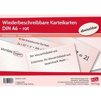 Wiederbeschreibbare Karteikarten DIN A6 - rot von Scolix in der AAP Lehrerwelt GmbH