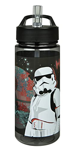 AERO Trinkflasche Star Wars - Trinkflasche für Kinder mit Motiv - Wasserflasche aus Kunststoff BPA frei - ca. 500ml Fassungsvermögen - integrierter Strohhalm - ideal für Kindergarten und Schule AERO Trinkflasche Star Wars - Trinkflasche für Kinder mit Motiv - Wasserflasche aus Kunststoff BPA frei - ca. 500ml Fassungsvermögen - integrierter Strohhalm - ideal für Kindergarten und Schule von Scooli